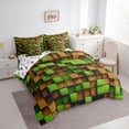 thumbnail image 3 of Castle Fairy Futuristic Cubes Boy Twin Bedding Sets,Geometric Plaid Bedding Comforter Set, 3 of 8