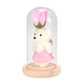 thumbnail image 2 of Adorno De Oso Rosa Led Con Cubierta De Vidrio, Adornos De Flores Inmortales De Simulación Para Regalo De Cumpleaños Del Día De San Valentín Yuarrent HA027175-03, 2 of 7