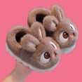 thumbnail image 4 of Fengactive Womens Bunny Face Plush Slippers 3D Ear Decor Warm Indoor Non Slip House Slippers, 4 of 9