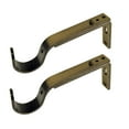 thumbnail image 2 of Versailles Single Wall Brackets for 7/8" - 1" Rods 4" - 5.5" projection Pair Antique Brass, 2 of 2