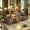 Floral Black, variant on 2 Piece Floral Pattern Sectional Sofa with Ruffled Skirt, Mid-Century Vintage Living Room Sets, 74'' Love Seat, 93.7'' 4-Seater Deep Couch, Home Sofas for Living Room, Office, Floral Blue