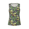 thumbnail image 3 of Picia Cartoon Dinosaurs (2) Pattern Women's Workout Tank Top,Breathable Activewear,Slim Fit Athletic Top,Versatile Workout Moisture-wicking top-Large, 3 of 9