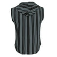 thumbnail image 5 of Taqqpue Mens Tank Tops Striped V Neck Button Sleeveless Workout Hoodie Shirt Summer Active Hooded Gym Tees with Pockets, 5 of 6