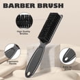 thumbnail image 3 of Barber Brush 3 Pieces - Nylon Bristles Fade Brush - Brush Cleaner - Barber Brushes for Fades, s Blades Combs Cleaning, Hair Styling, Barbers Supplies, 3 of 5