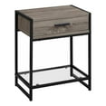 thumbnail image 5 of Accent Table Side End Nightstand Lamp Bedroom Metal Laminate Brown, 5 of 5