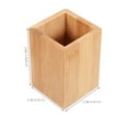 thumbnail image 3 of UPKOCH 2Pcs Pen Holders Bamboo Rectangular Simple and Classic for Eco Friendly Users, 3 of 10