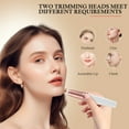 thumbnail image 5 of Facial Hair Trimmer for Women - MichPong 2 in1 Rechargeable Facial Hair Removal and Eyebrow Shaver - Electric Razor for Face with Built-in LED Light, 5 of 7