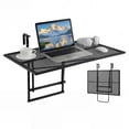 thumbnail image 1 of Gymax 31.5'' Balcony Railing Table w/ 5-Position Adjustable Height for Porch Patio, 1 of 10