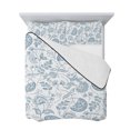 thumbnail image 7 of Light Blue Farmhouse Queen Size Down Alternative Comforter, Lightweight Comforter Quilt Bedding Set with Pillow Shams Retro Botanical Plant Fruit Leaf All Seasons Bed Comforter Duvet Insert 90"x96", 7 of 7