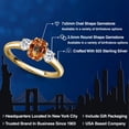 thumbnail image 2 of Gem Stone King 18K Yellow Gold Plated Silver Ecstasy Mystic Topaz and White Topaz Engagement Ring for Women | 1.43 Cttw | Oval 7X5MM | Gemstone November Birthstone | Size 8, 2 of 6