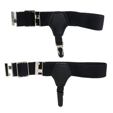 

Pair Adjustable Mens Sock Suspenders Garter Hold Elastic `