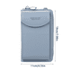 thumbnail image 4 of Cartera de cuero Bolso de hombro de cuero de PU Monedero Bolso bandolera Cartera Bolsa de almacenamiento de tarjetas de dinero, Azul cielo seitruly AP001028-10, 4 of 7