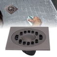 thumbnail image 1 of Floor Drain, Easy Installation Grey Finish 10 X 10cm Square Fine Workmanship Rust  Shower Drain  for Garage, 1 of 8