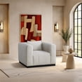 thumbnail image 2 of Meridian Furniture Lucia Beige Linen Textured Fabric Chair, 2 of 10