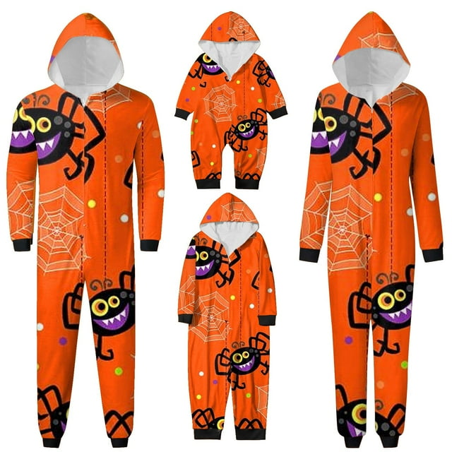 Pyjamas Assortis Tenues Familiales de Haute Qualité Toile d'Araignée & Araignée Pjs de Noël pour la Famille, Ajoutant une Touche Festive à la Garde-Robe d'Hiver de Votre Famille