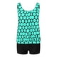 thumbnail image 4 of MKLEKYY Trajes De Baño Mujer Short Women High Waisted Bikini Sexy Push Up Two Piece Swimsuits Vintage Swimsuit Two Piece Retro Ruched High Waist Print Bikini Set, 4 of 6