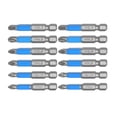 thumbnail image 2 of Broca de destornillador antideslizante de 50mm PH1/PZ1/PH2/PZ2/PH3/PZ3, taladro de aleación de acero, reparación de alta presión, herramientas manuales de trabajo de impacto ranurado, 12 piezas Inevent TO000834-01, 2 of 7