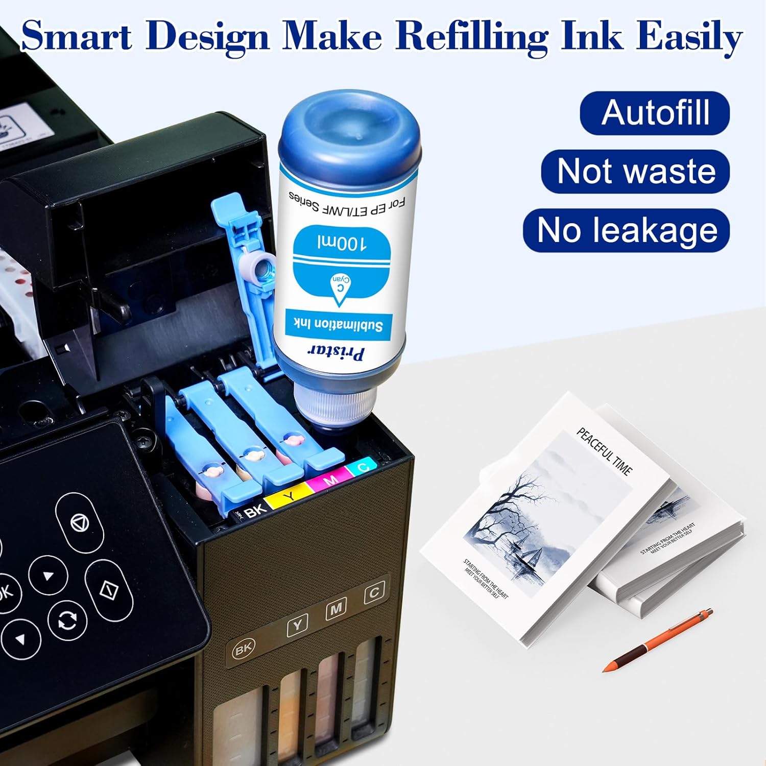 Pristar Sublimation Ink for EPS Ecotank ET 2803 ET-2800 ET-4800 ET-2850 2840 ET-2710 ET 2720 ET 2760 ET-15000 ET-3760