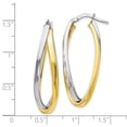 thumbnail image 3 of FB Jewels Leslie's Sterling Silver Gold-tone Polished Hoop Earrings, 3 of 3