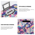 thumbnail image 4 of Haiem Skull rainbow color space Luggage Cover Printed Suitcase Covers for Luggage Elastic Washable Suitcase Protector Fits 18-32 Inch Luggage-X-Large, 4 of 8