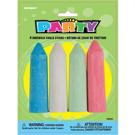 Sidewalk Chalk Party Favors, Assorted 4ct