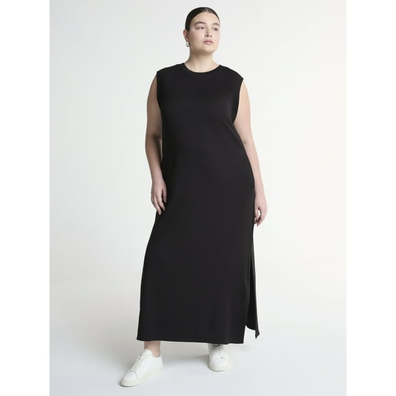 Scoop Women's and Women's Plus Ultimate Scubaknit Sleeveless Maxi Dress, Sizes XS-4X