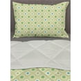 thumbnail image 3 of Moroccan Comforter & Sham Bedding Set, Repetitive Vintage Look Fresh Tones Floral Inspired Pattern, 3 pcs Duvet Set Microfiber Filling Quilt, 5 Sizes, Pale Green Seafoam, by Ambesonne, 3 of 4