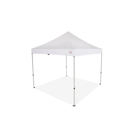 Impact Canopy 10 x 10 Pop Up Canopy Tent, Straight Leg Shelter, Steel Frame, Roller Bag, White