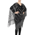 thumbnail image 3 of PrettyGuide Women's 1920s Shawl Beaded Evening Wrap Open Front Fringed Cape, 3 of 4
