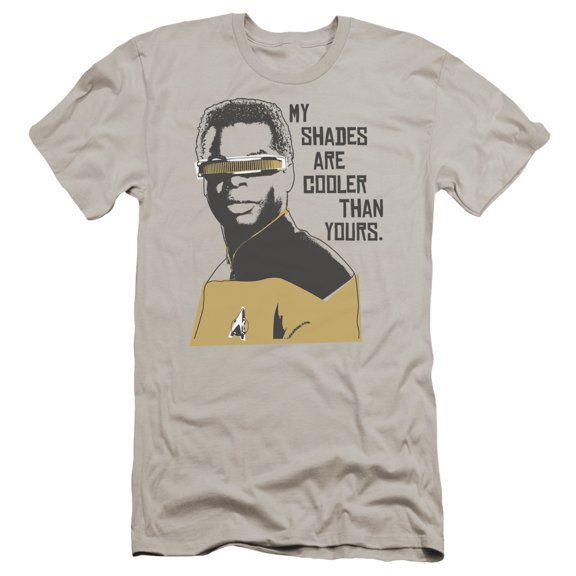 Star Trek Cooler Shades Premium Canvas Adult Slim Fit 30/1 T-Shirt Silver