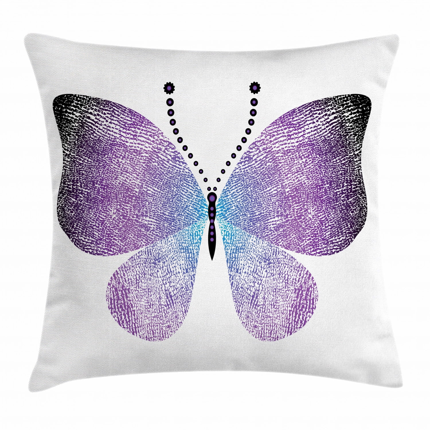 AestheticDesigns Aesthetic Purple Butterfly Throw Pillow 16x16 Multicolor 