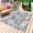 White Light Blue, variant on Vintage Spring Floral Outdoor Rug 5x8 Ft - Reversible Patio Rug Outdoor Camping Rugs, Botanical Summer Pink Green Washable Indoor Outdoor Area Rugs, Non-Slip Outdoor Carpet Runner for Deck/Porch
