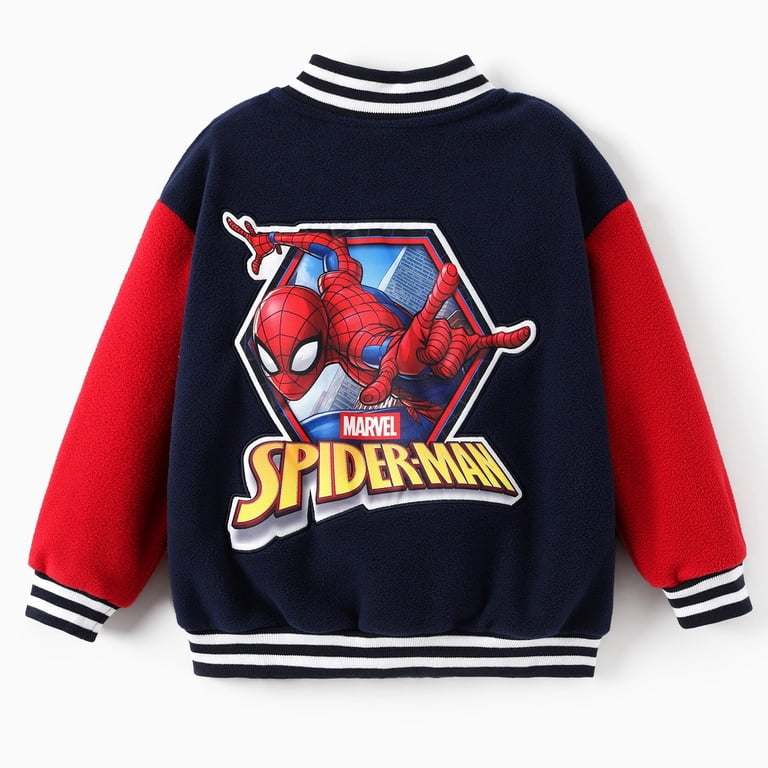 Marvel Spider-Man Boys Fleece Varsity Jacket photo 2