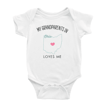 

My Grandparents In Ohio Loves Me Baby Bodysuits Unisex 18-24 Months