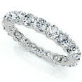 thumbnail image 2 of Pompeii 2 Ct Lab Grown Diamond Eternity Ring Womens Wedding Band 14k White Gold, 2 of 4