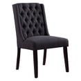 thumbnail image 3 of Best Master Furniture Best Master Newport Tufted Back Wood Dining Side Chair in Charcoal (Set of 2), 3 of 4