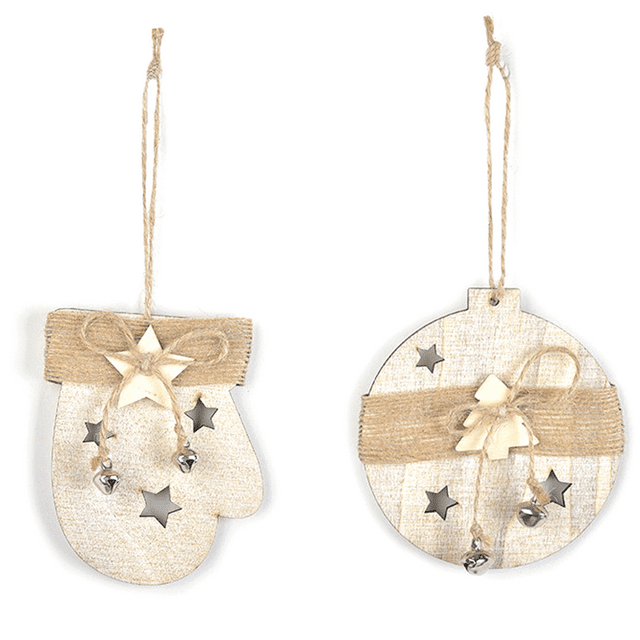 Adornos de madera colgantes de Navidad para la decoración del árbol de Navidad, decoración de fiestas, adornos navideños MFZFUKR CPB-CJZ147-2