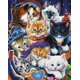 thumbnail image 1 of 30x40 Cm 5d Peinture Diamant Diy Complet,leones,animales Gato Retrato De Familia Pegatinas De Diamantes Diy Diamond Strass Toile Point De Croix Pintura Par N, 1 of 5
