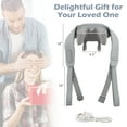 thumbnail image 3 of Costway Neck Shoulder Massager with 2 Heating Levels & Adjustable Intensity Gray, 3 of 9