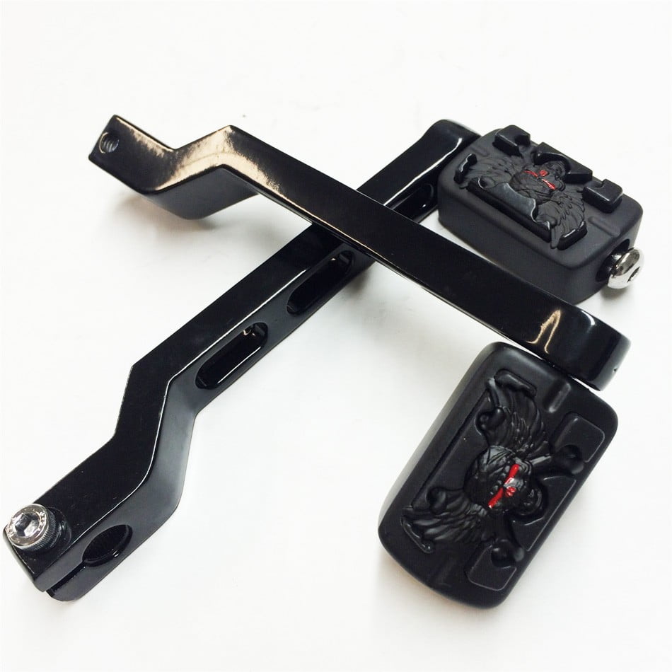 HTT Motorcycle Black Aluminum Heel/Toe Shift Levers with Zombie Shifter