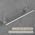 thumbnail image 3 of 9-Inch Brushed Nickel Towel Bar for Bathroom, Total Length 11-Inch Small Bath Towel Rack Wall Mount, Durable SUS304 Stainless Steel Modern Home Decor Nickel Towel Holder, 3 of 8