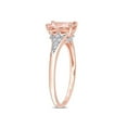 thumbnail image 4 of 7/8 Carat (ctw) Octagon Morganite Ring in 10K Rose Pink Gold with Diamonds, 4 of 5