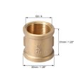 thumbnail image 2 of Unique Bargains Brass Cast Pipe Fittings Coupling 3/4 x 3/4 G Female Thread Gold Tone 1pcs, 2 of 2