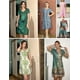thumbnail image 5 of Vestido Zeagoo, bohemio, casual, manga corta, línea A, azul L, 5 of 6