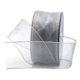 thumbnail image 1 of Royal Imports Cinta transparente de organza con alambre de 2.5 pulgadas (#40) para decoración floral y artesanal, rollo de 50 yardas (carrete de 150 pies), plateado, 1 of 1