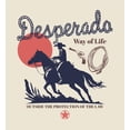 thumbnail image 4 of Cowboy Desperado Adult Natural Crew Neck Short Sleeve Tee-Small, 4 of 4