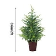 thumbnail image 2 of Artificial Norfolk Christmas Tree with Realistic Potted Design and LED Lights for Indoor Holiday Decor, 2 of 7