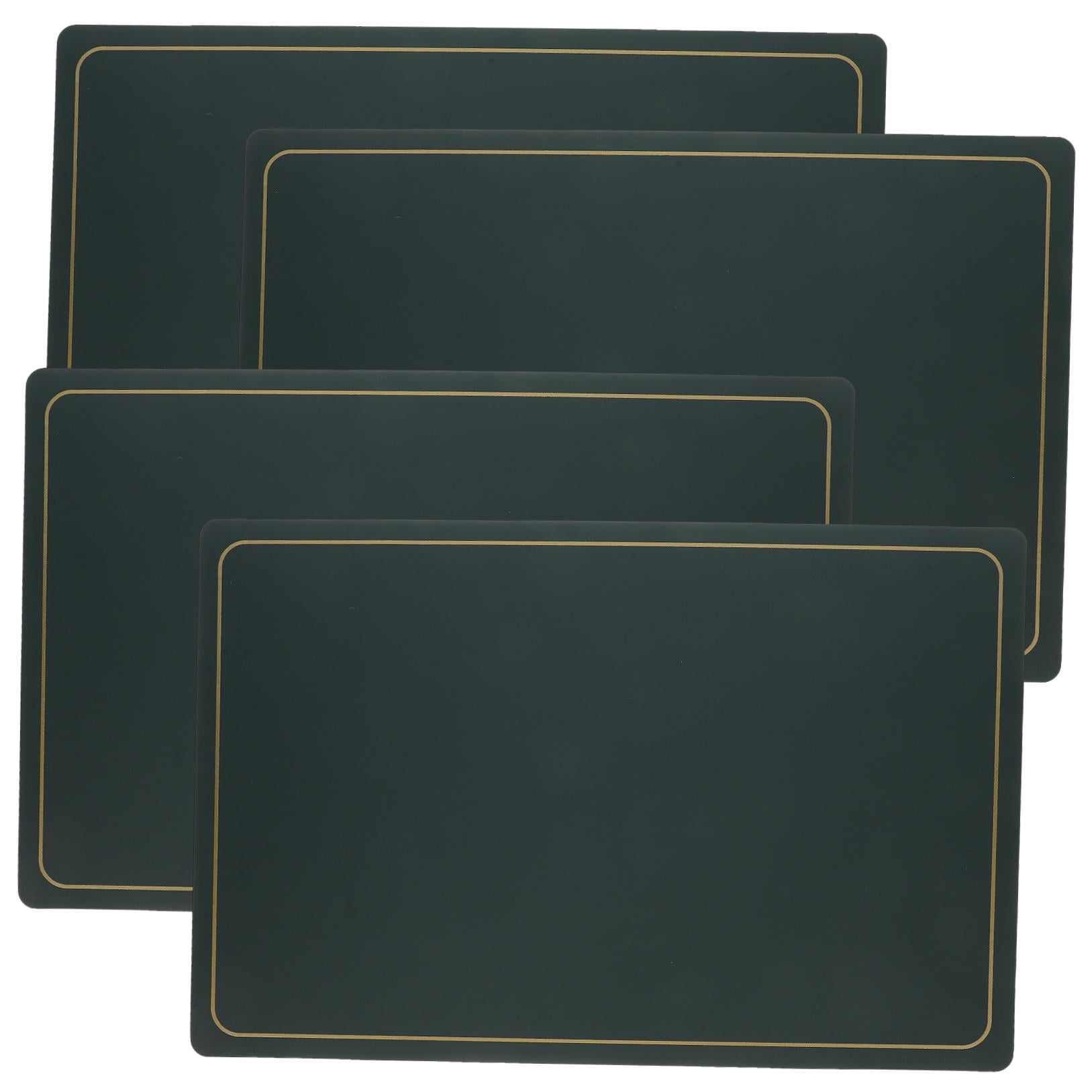 FRCOLOR  4 Pcs Anti-slip Heat-insulated Placemat Fabric Child Dark Green