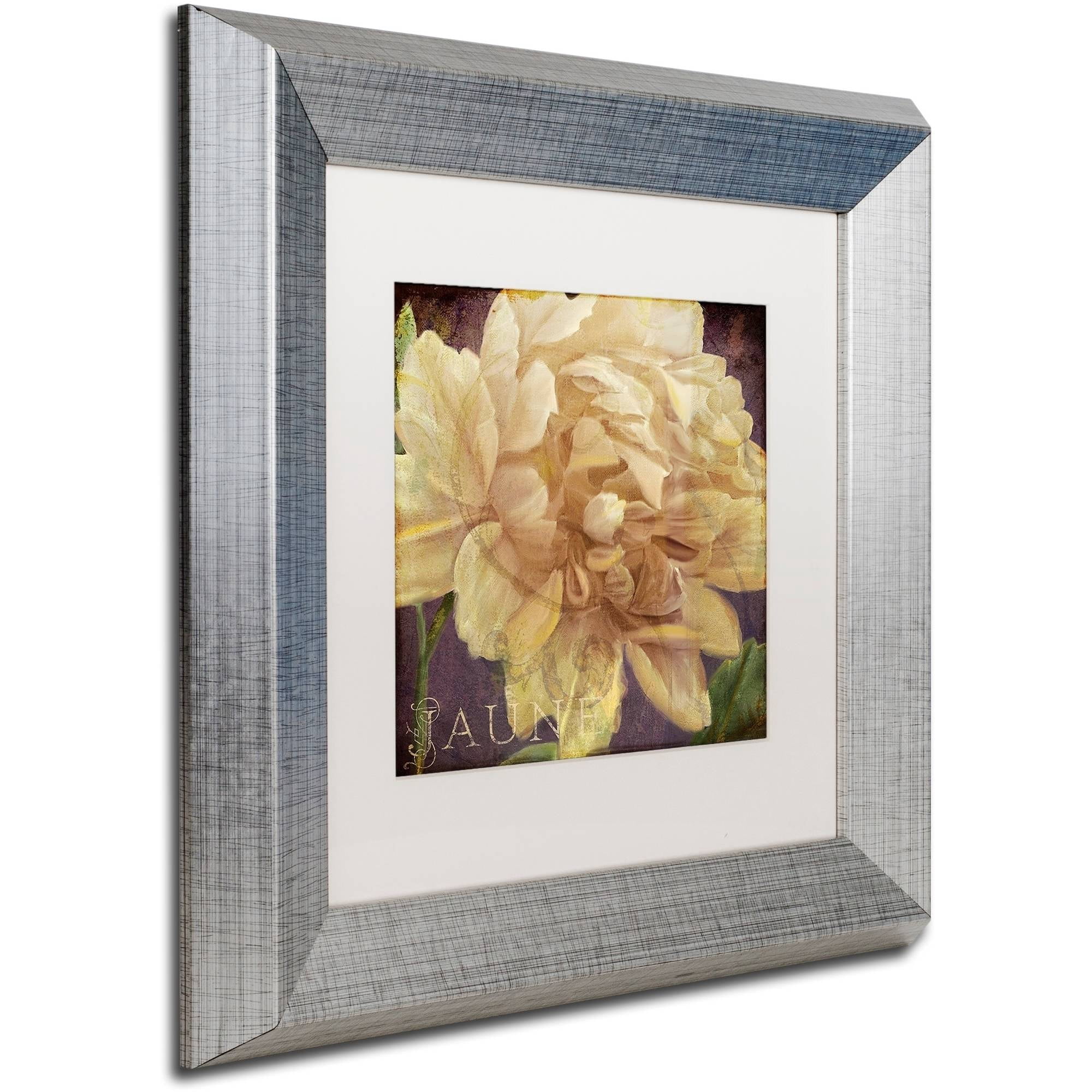 Trademark Fine Art "Jaune" Canvas Art by Color Bakery White Matte, Silver Frame