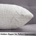 thumbnail image 4 of Decorative Cotton Knitted Pillow Case Cushion Cover Double-Cable Warm Throw Pillow Covers for Bed Couch 18x18 Inches Cream, 4 of 7